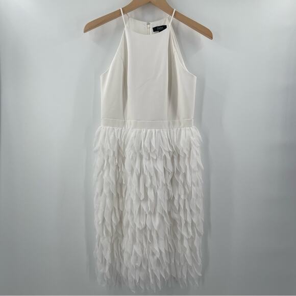 NEW AIDAN BY AIDEN MATTOX Dress Size 2 Tiered Halter Bridal Wedding Bride NWOT - Picture 15 of 16